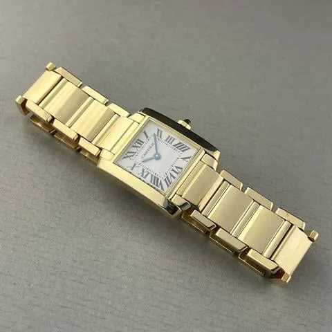 Cartier Tank Française 2385 20mm Yellow gold White 2