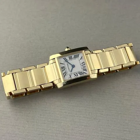 Cartier Tank Française 2385 20mm Yellow gold White 3