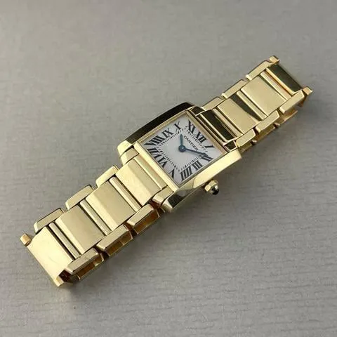 Cartier Tank Française 2385 20mm Yellow gold White 4