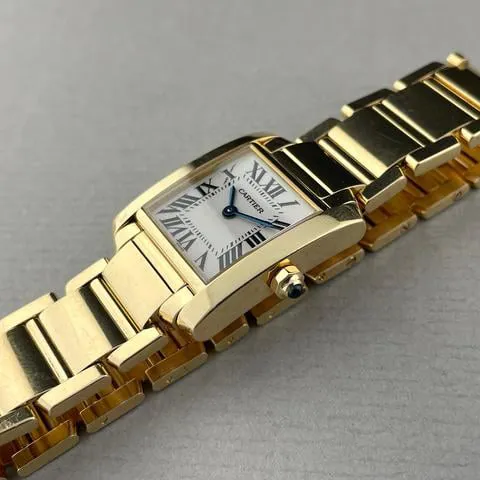 Cartier Tank Française 2385 20mm Yellow gold White 6