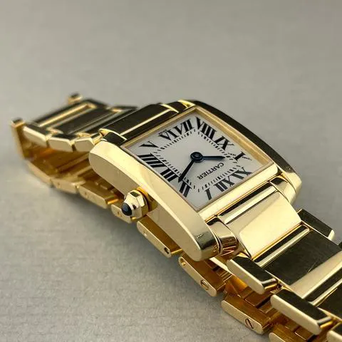 Cartier Tank Française 2385 20mm Yellow gold White 7