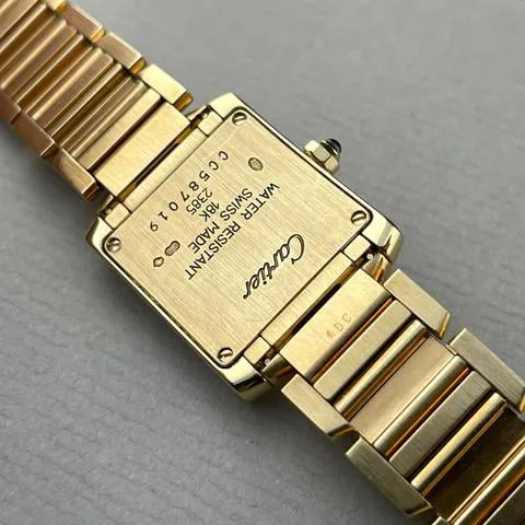 Cartier Tank Française 2385 20mm Yellow gold White 12