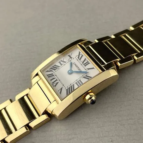 Cartier Tank Française 2385 20mm Yellow gold White 13