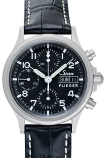 Sinn Instrument Chronographs 356.022-Leather-CWAE-Blk-CSW 5mm Stainless steel Black