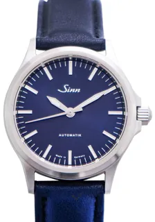 Sinn Instrument Watches 556.0104-Leather-Cowhide-Blue Stainless steel Blue