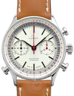 Sinn Instrument Chronographs 910.010-Leather-BN Stainless steel Cream