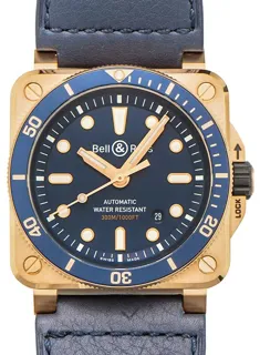 Bell & Ross Instruments BR0392-D-LU-BR/SCA Bronze Blue