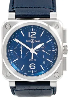 Bell & Ross Instruments BR0394-BLU-ST/SCA Stainless steel Blue