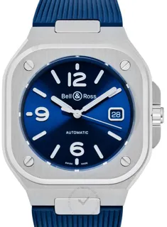 Bell & Ross Instruments BR05A-BLU-ST/SRB Stainless steel Blue