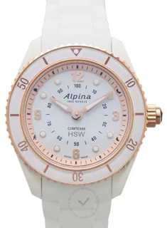 Alpina Horological Smartwatch AL-281WY3V4 Glass fiber White