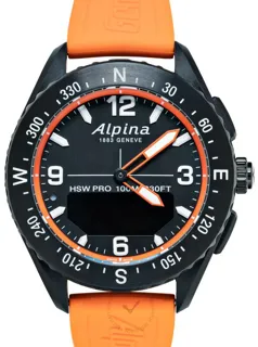 Alpina Smartwatches AL-283LBO5AQ6 Glass fiber Black