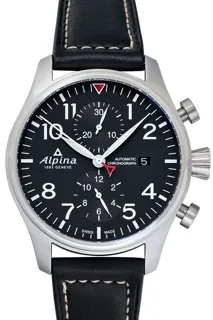 Alpina Startimer AL-725B4S6 Stainless steel Black