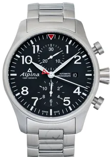 Alpina Startimer AL-725B4S6B Stainless steel Black