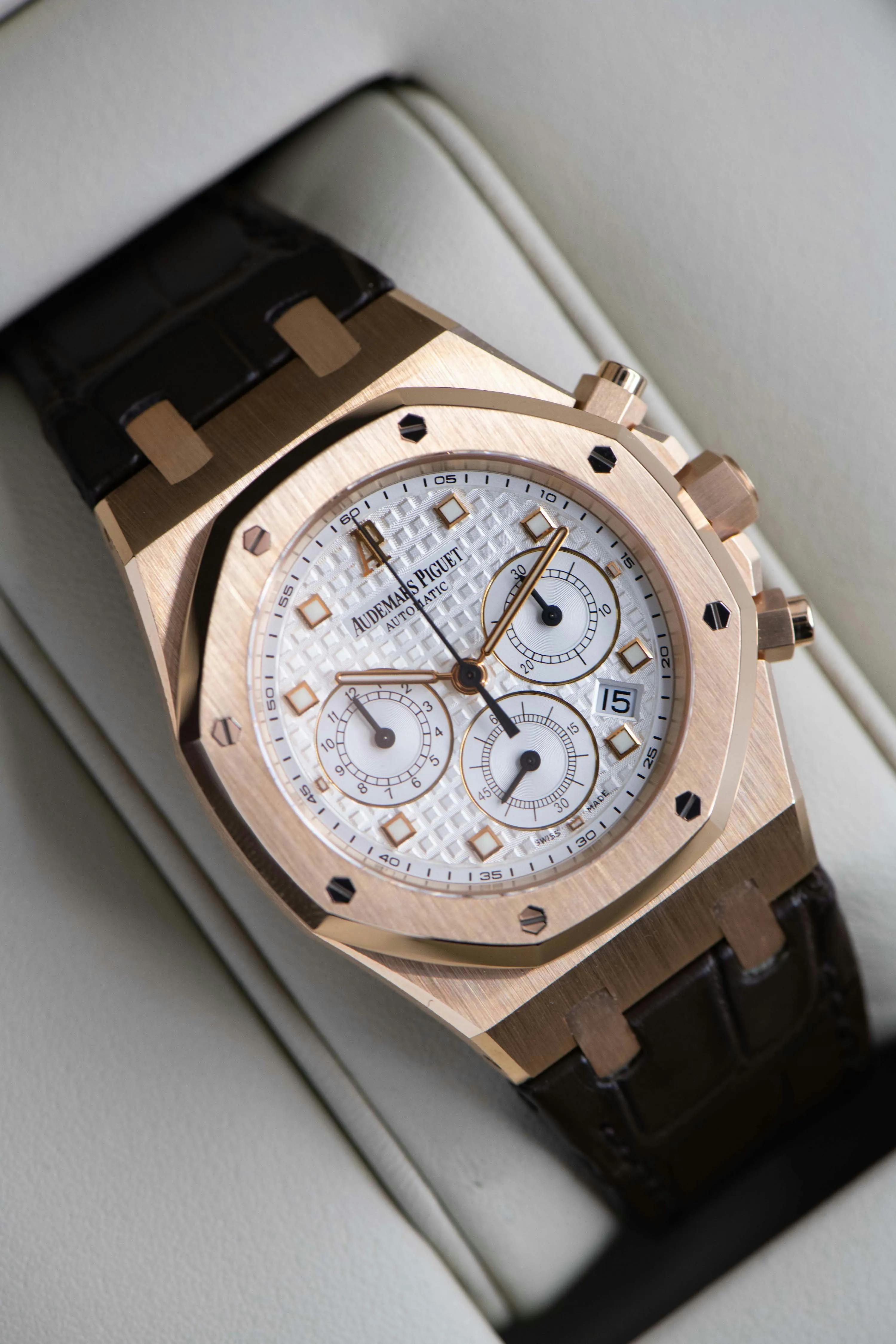 Audemars Piguet Royal Oak 26022OR.OO.D088CR.01 39mm Rose gold Silver 7