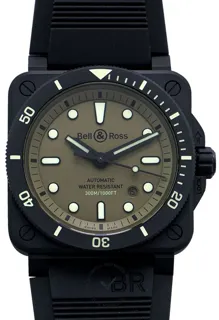 Bell & Ross Instruments BR0392-D-KA-CE/SRB Black ceramic Green