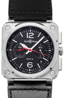 Bell & Ross Instruments BR0394-BLC-ST/SCA Stainless steel Black