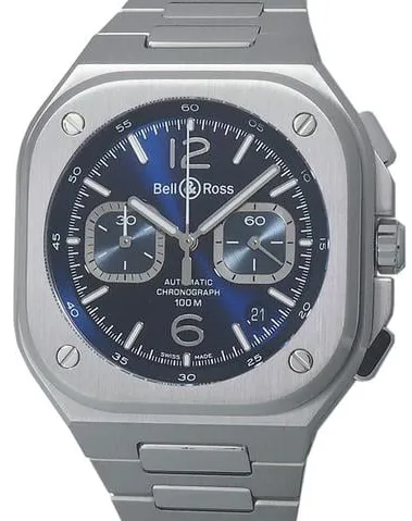 Bell & Ross Urban BR05C-BU-ST/SST 42mm Stainless steel Blue