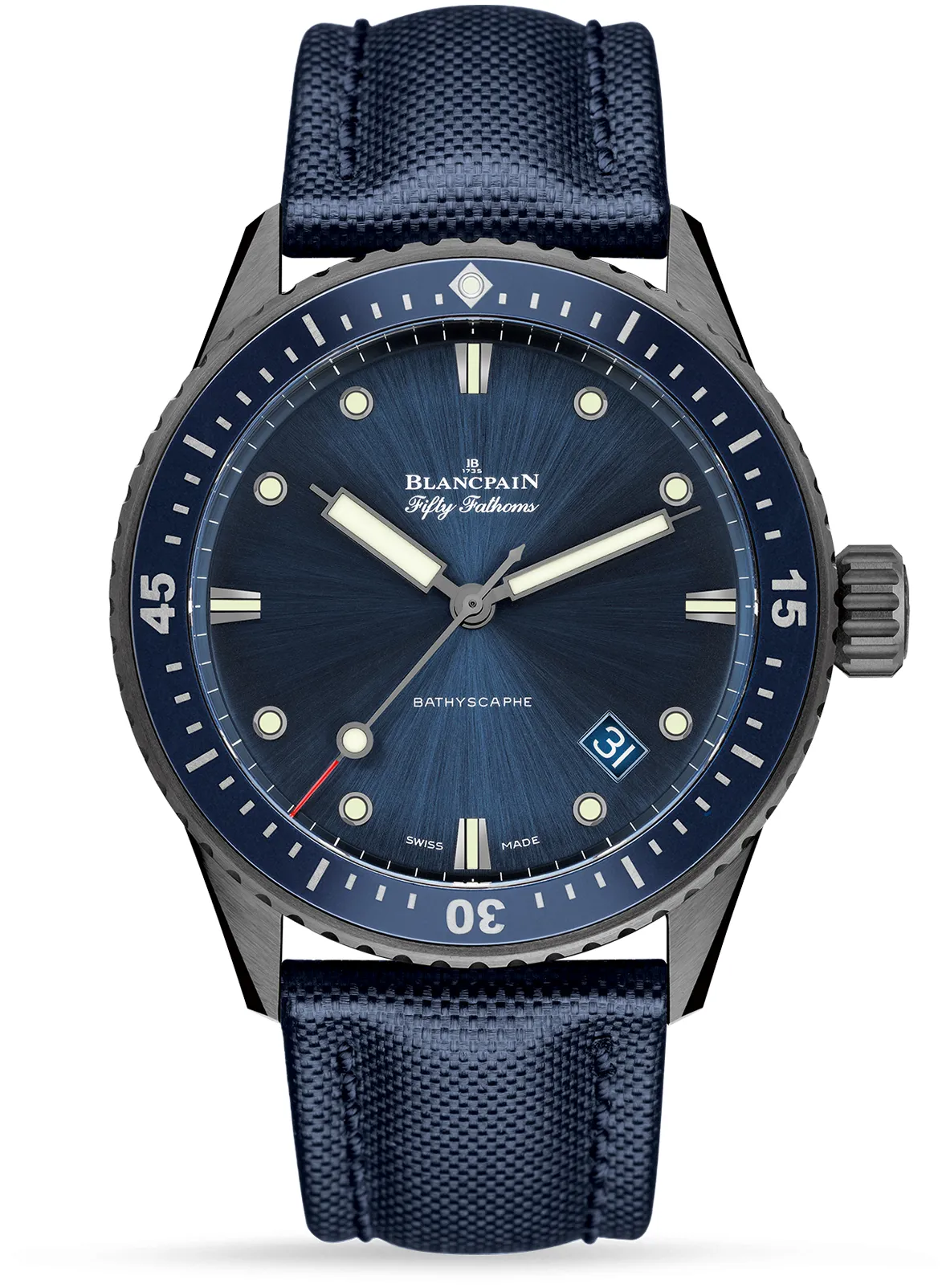 Blancpain Fifty Fathoms 5000-0240-O52A 43.6mm Ceramic Blue