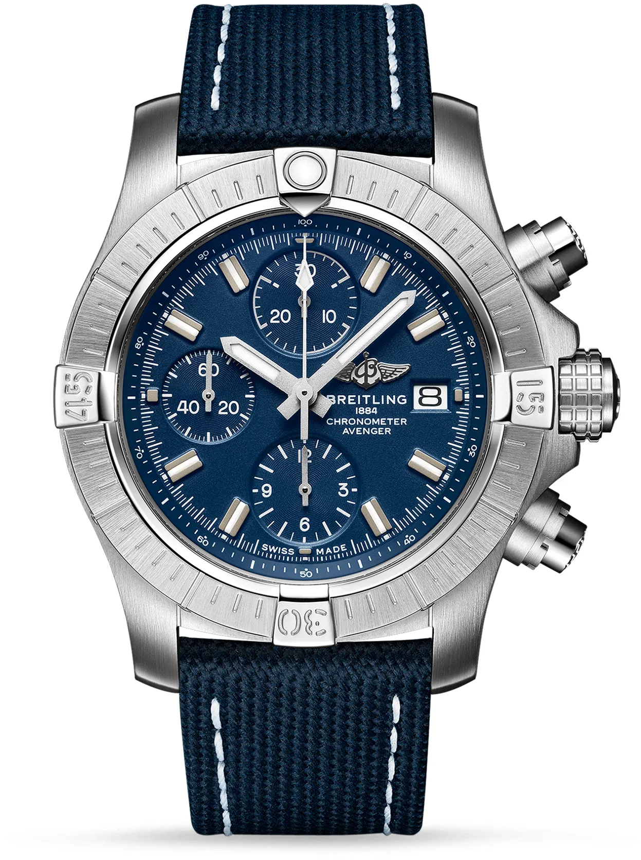 Breitling Avenger A13385101C1X1 43mm Stainless steel Blue