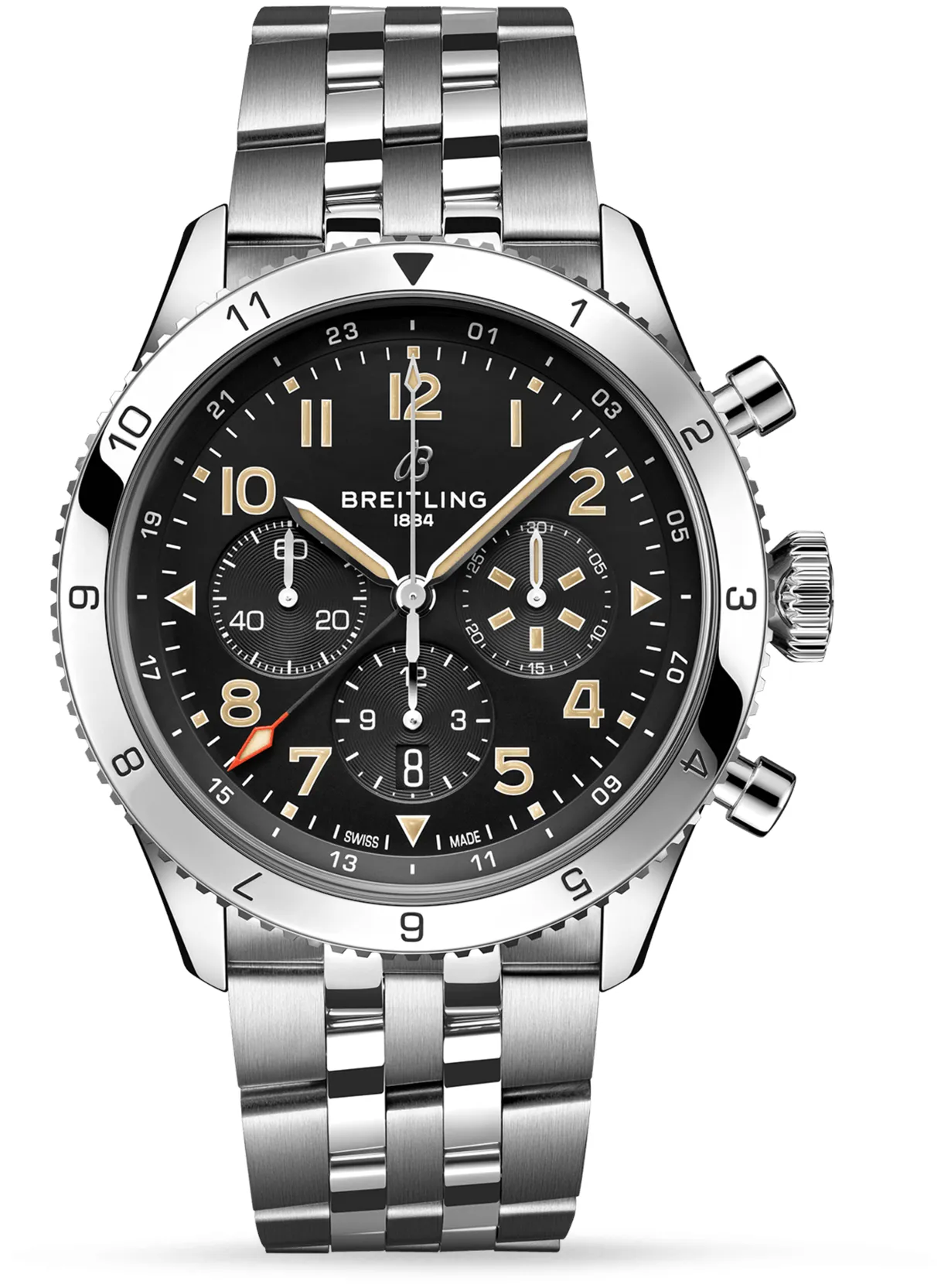 Breitling Aviator 8 AB04453A1B1A1 46mm Stainless steel Black