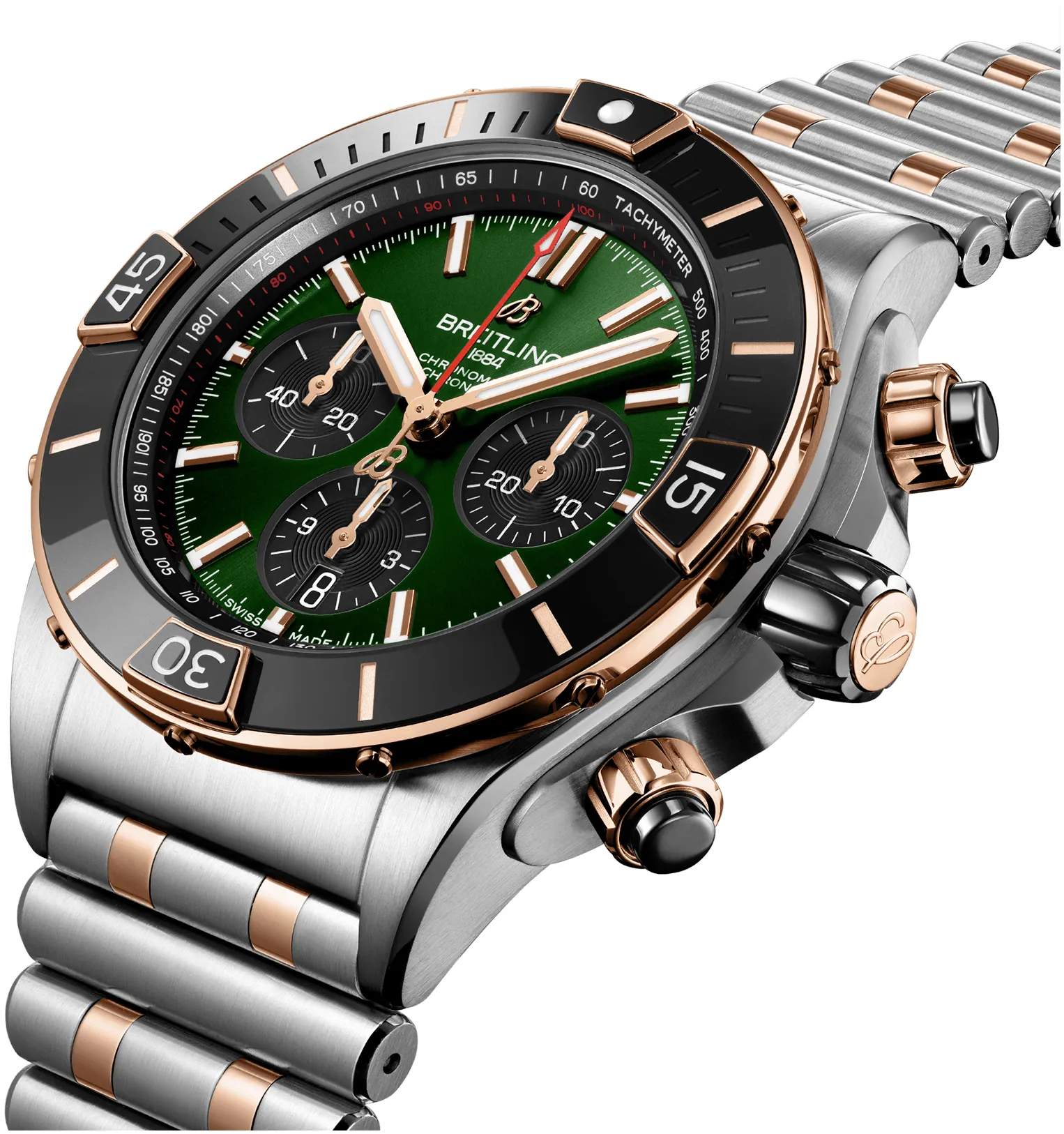 Breitling Chronomat UB0136251L1U1 44mm Stainless steel and 18k rose gold Green 1