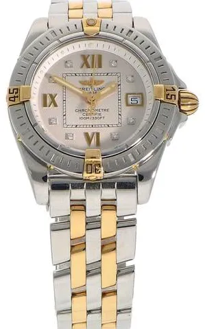 Breitling Cockpit D71356 32mm Yellow gold and Stainless steel White