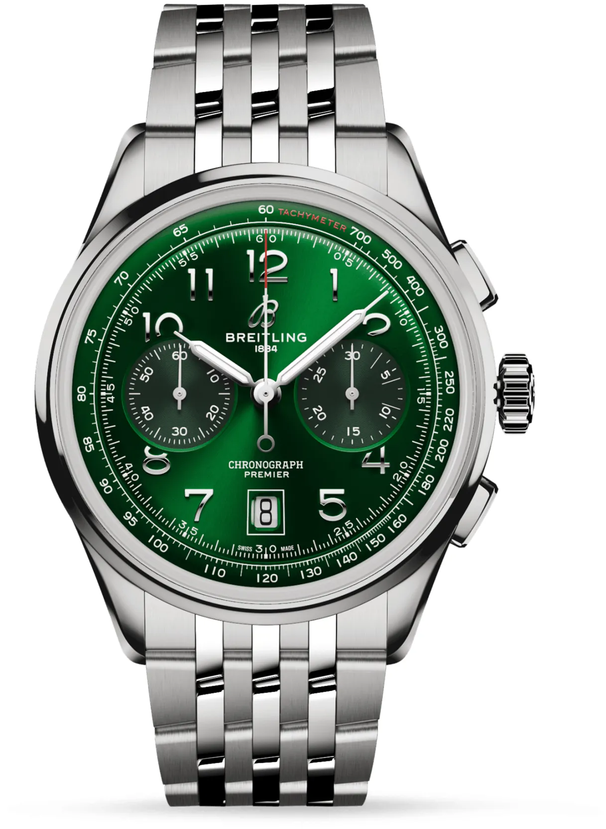 Breitling Premier AB0145371L1A1 42mm Stainless steel Green