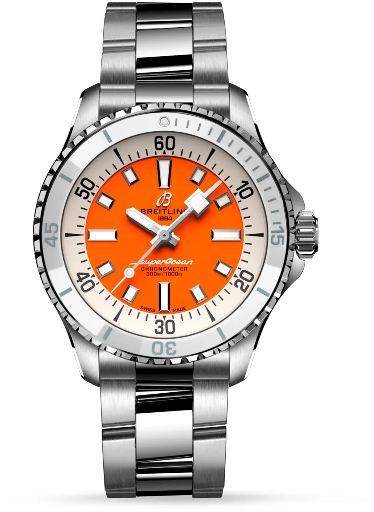 Breitling Superocean A17377211O1A1 36mm Stainless steel Orange