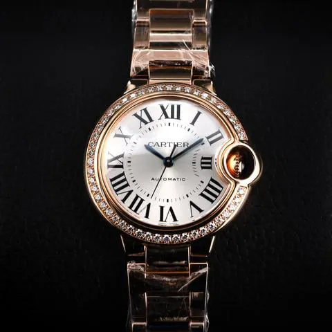 Cartier Ballon Bleu WJBB0036 33mm Rose gold Silver 1