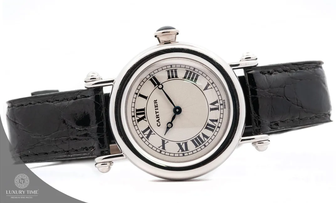 Cartier Diabolo W1509751 32mm Platinum Silver 1