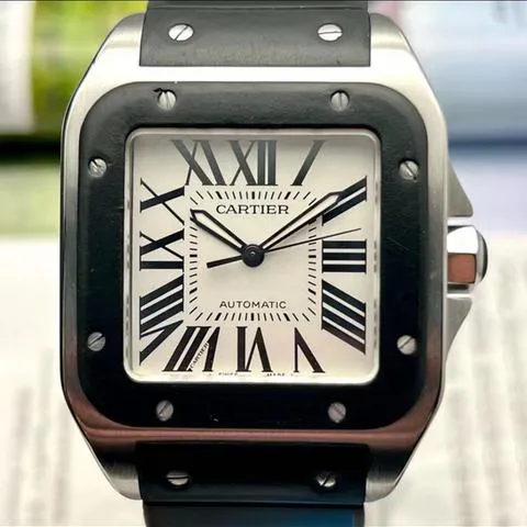 Cartier Santos 100 W20121U2 38mm Stainless steel Silver 2