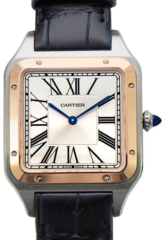 Cartier Santos Dumont W2SA0017 46.5mm Rose gold and Stainless steel Silver