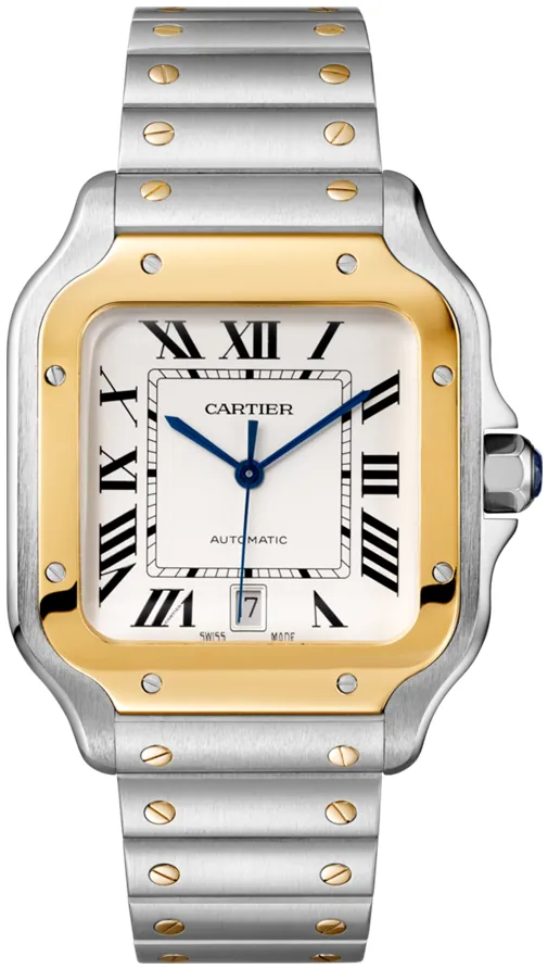 Cartier Santos W2SA0006 40mm Stainless steel and 18k yellow gold White