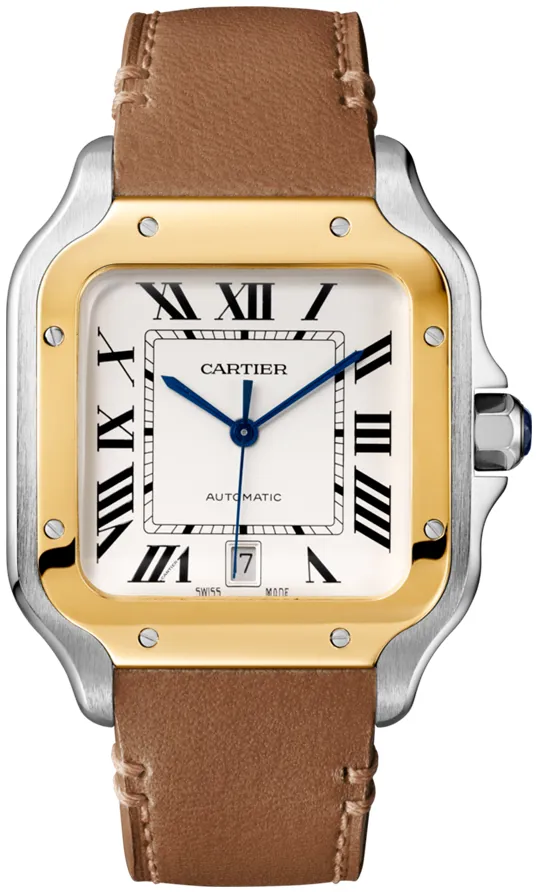 Cartier Santos W2SA0006 40mm Stainless steel and 18k yellow gold White 1