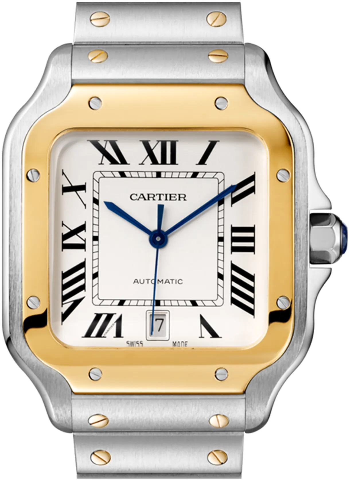 Cartier Santos W2SA0006 40mm Stainless steel and 18k yellow gold White 2