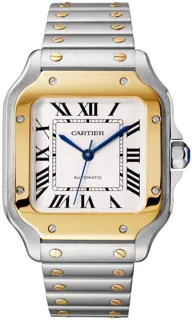 Cartier Santos W2SA0007 Stainless steel and 18k yellow gold White