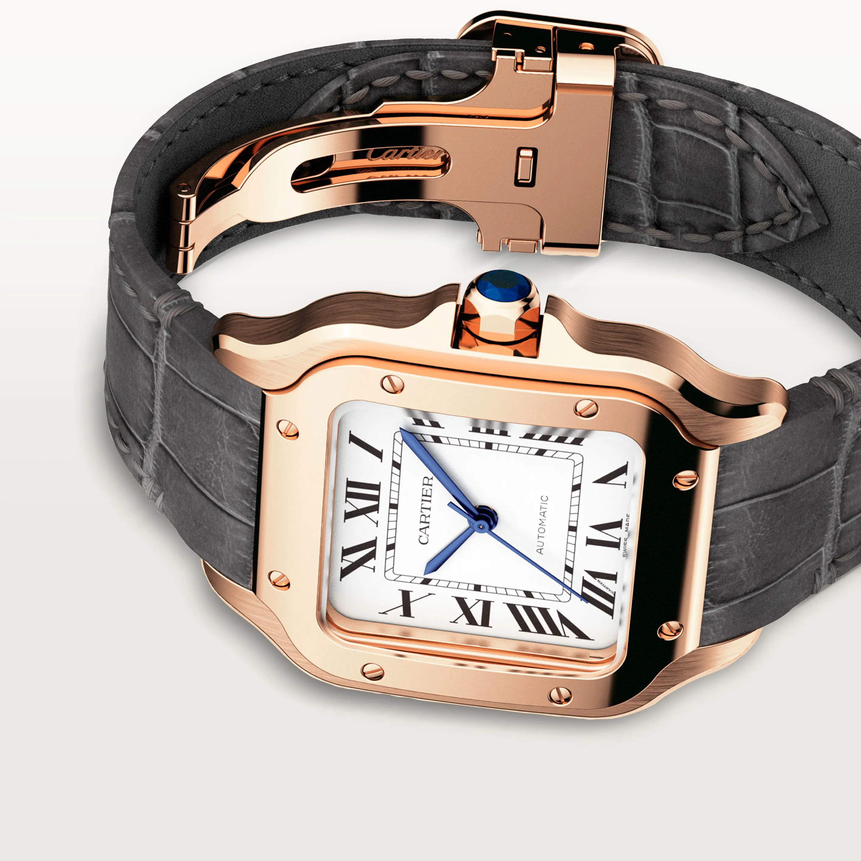 Cartier Santos WGSA0028 Yellow gold Silver 3