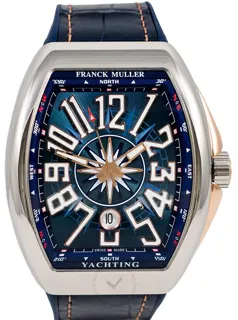 Franck Muller Vanguard V 45 SC DT AC YACHT STG (5N) Yellow gold and Stainless steel Blue