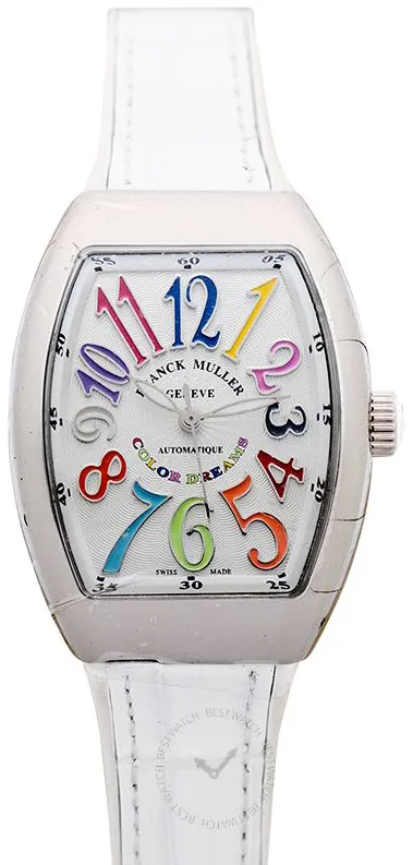 Franck Muller Vanguard V32 SC AT FO COL DRM BC 32mm Stainless steel White