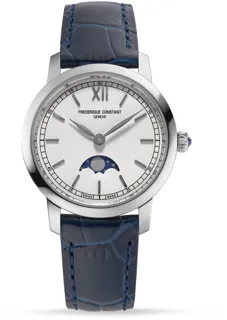 Frédérique Constant Slimline Moonphase FC-206SW1S6 Stainless steel White