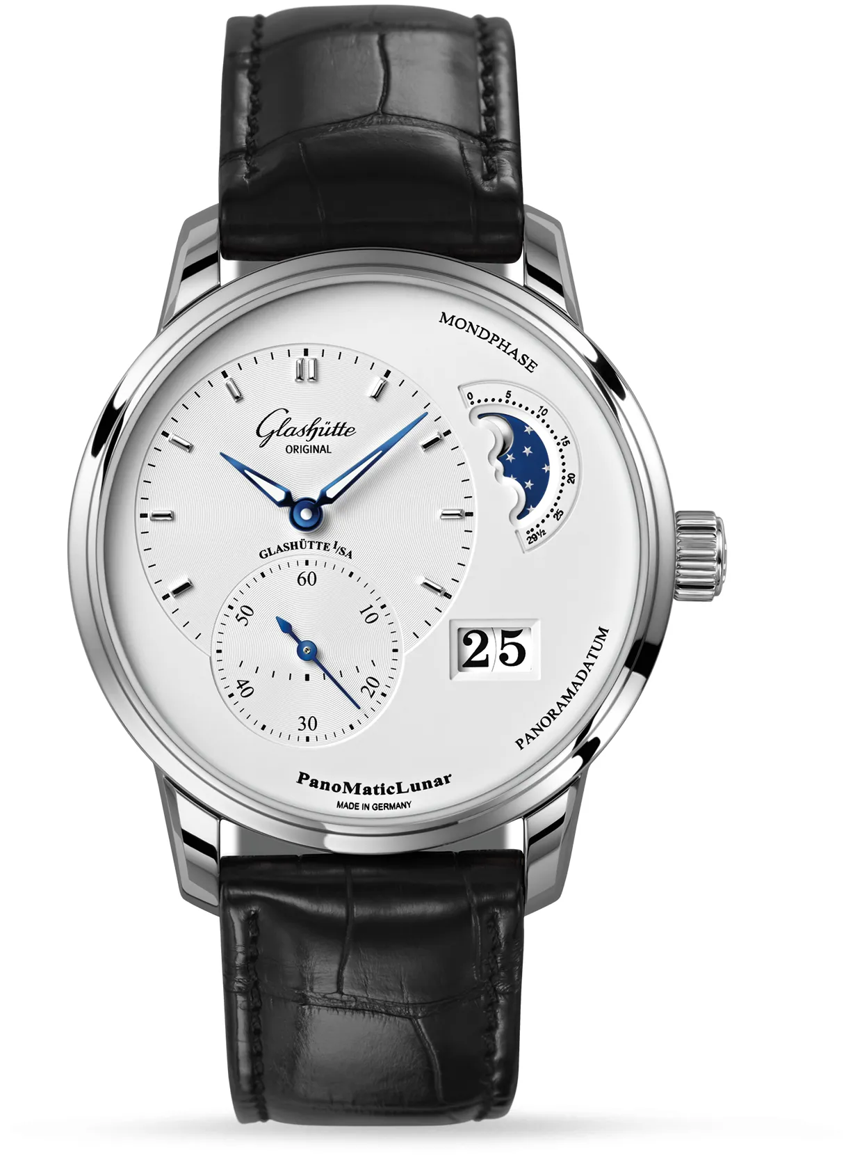 Glashütte PanoMatic 1-90-02-42-32-61 40mm Stainless steel Silver