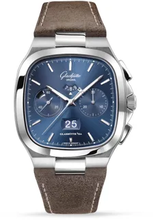 Glashütte Seventies Chronograph Panorama Date 1-37-02-08-02-62 Stainless steel Blue