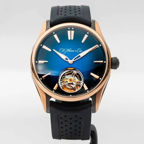 H. Moser & Cie. Pioneer 3804-0900 43mm Rose gold Blue