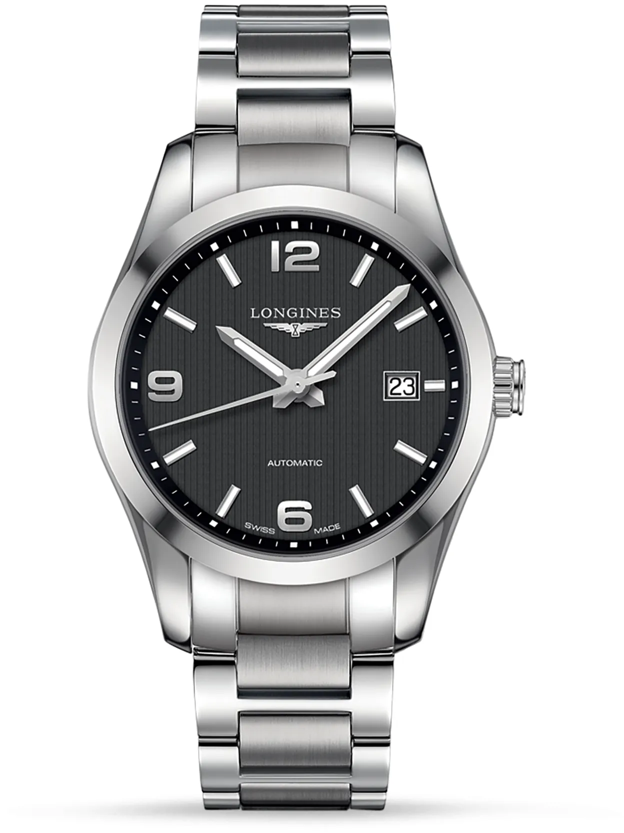 Longines Conquest L2.785.4.56.6 Stainless steel Black