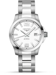 Longines Conquest L37764166 Stainless steel White