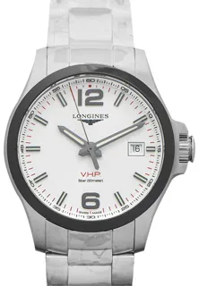 Longines Conquest V.H.P. L37294766 Ceramic Silver