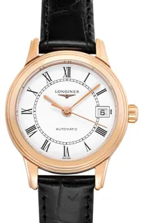 Longines Flagship L4.274.8.21.2 Rose gold White