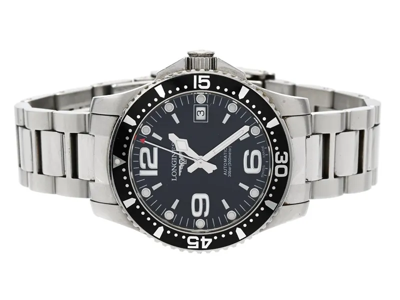 Longines HydroConquest L3.641.4.56.6 39mm Stainless steel Black