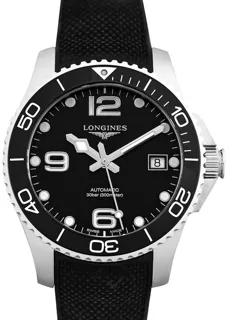 Longines HydroConquest L37804569 Stainless steel Black