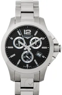 Longines Longines Conquest L33794566 Stainless steel Black